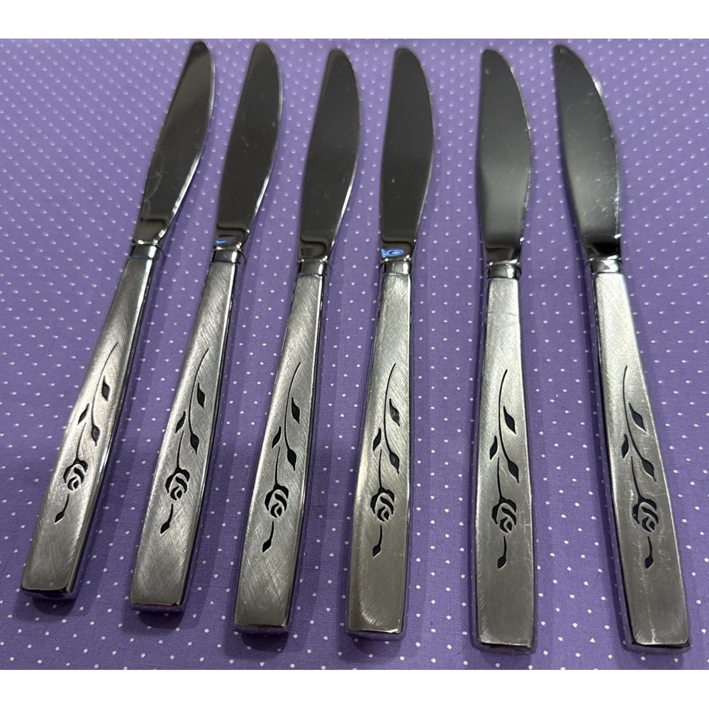 Oneida Oneidacraft Deluxe Capistrano‎ Stainless Steel Dinner Knives Set Of 6